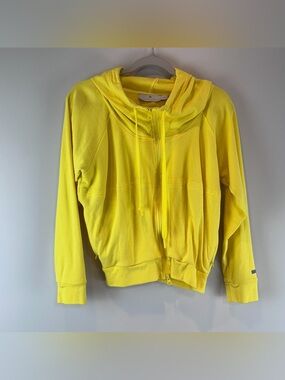 Adidas Stella McCartney Yellow Full Zip Hooded Athleisure Casual Jacket Size XS